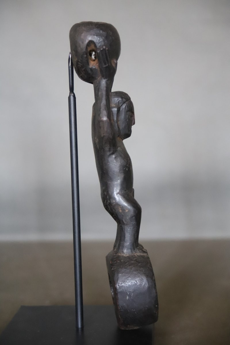 A Carved Wooden Churn Guide - Himalayan Regions, Probably Nepal-photo-1