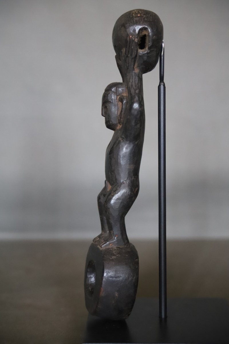 A Carved Wooden Churn Guide - Himalayan Regions, Probably Nepal-photo-3