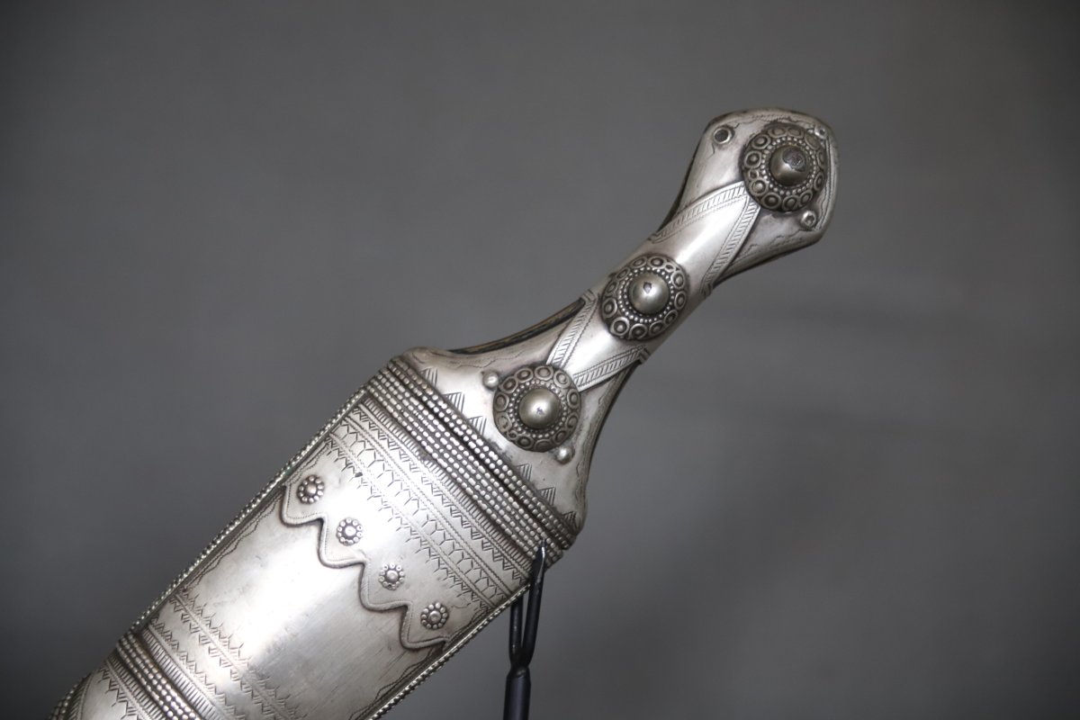 Arab Jambiya Dagger - Arabian Peninsula, Saudi Arabia Or Yemen, 19th/early 20th Century-photo-1