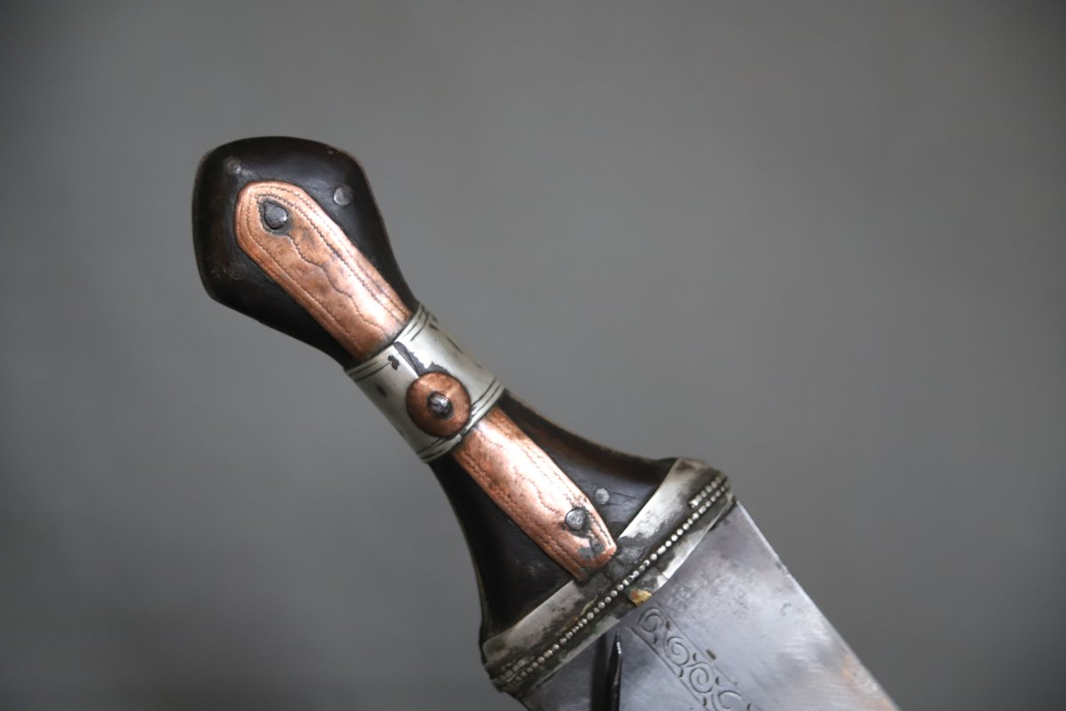 Arab Jambiya Dagger - Arabian Peninsula, Saudi Arabia Or Yemen, 19th/early 20th Century-photo-5