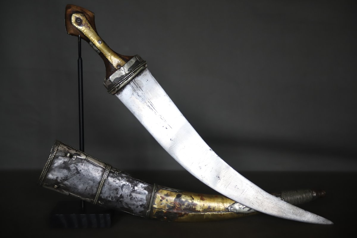 Arab Jambiya Dagger - Arabian Peninsula, Saudi Arabia Or Yemen, 19th/early 20th Century-photo-4