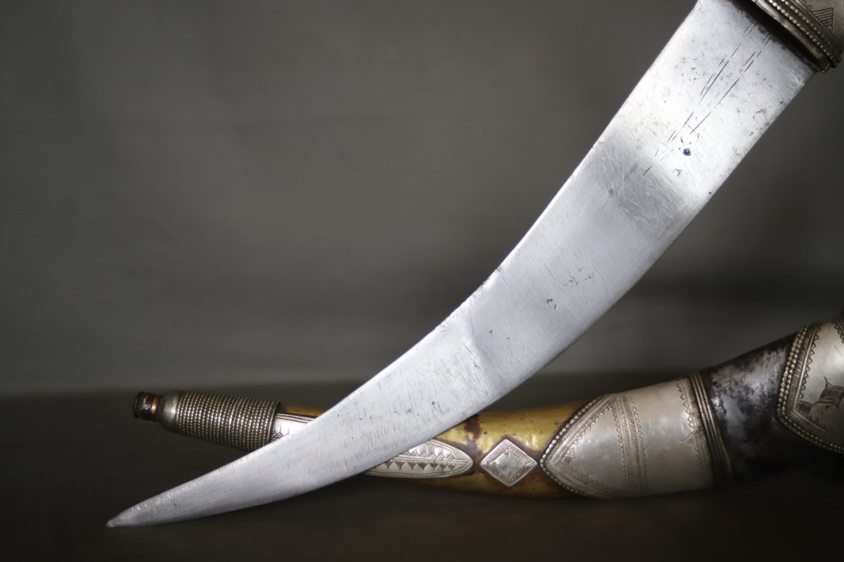 Arab Jambiya Dagger - Arabian Peninsula, Saudi Arabia Or Yemen, 19th/early 20th Century-photo-4