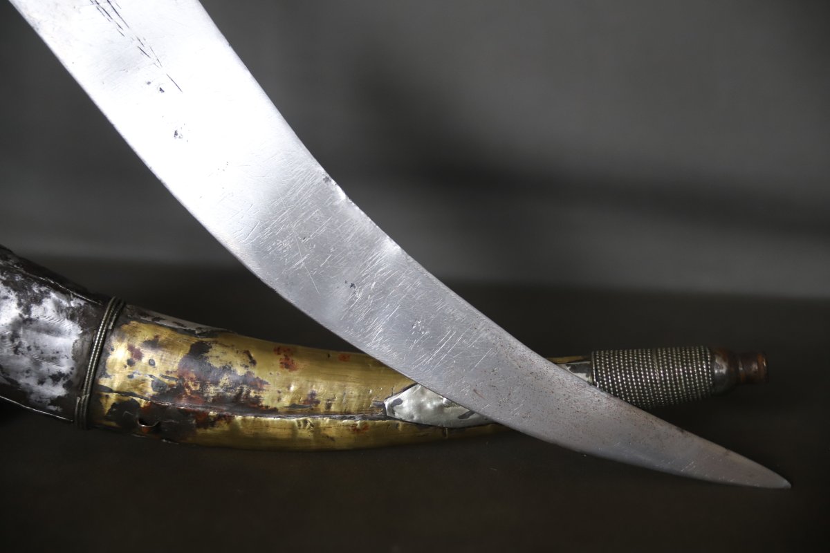 Arab Jambiya Dagger - Arabian Peninsula, Saudi Arabia Or Yemen, 19th/early 20th Century-photo-6
