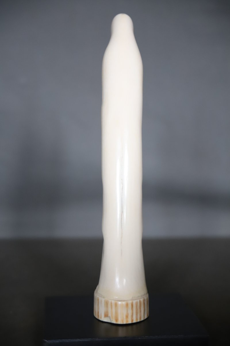 Virgin Mary In Ivory - Africa, Probably Congo, Early 20th Century-photo-2