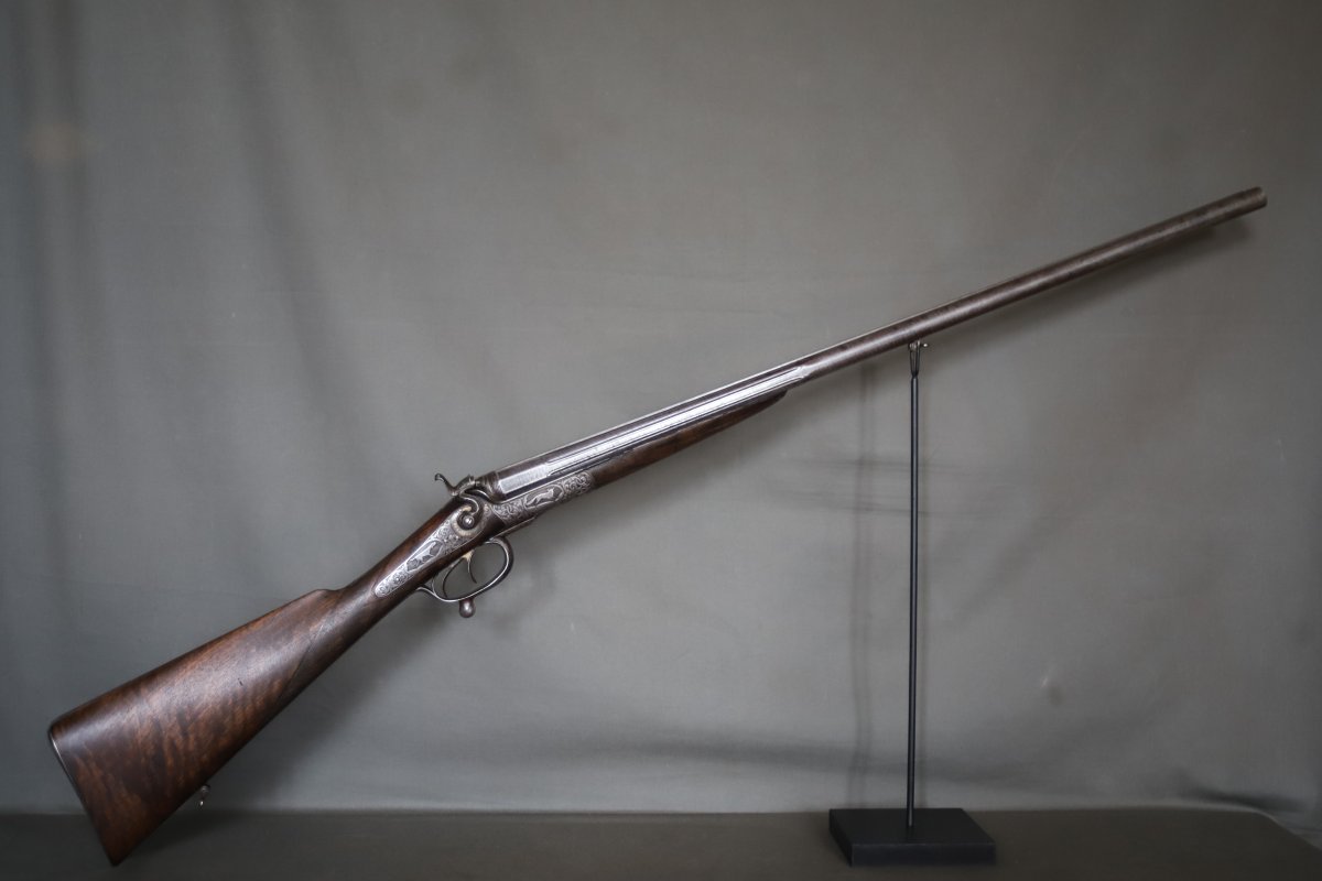 Fusil De Chasse Calibre 16  à Percussion Centrale Et Chiens Extérieurs - Fin 19ème, Catégorie D-photo-2