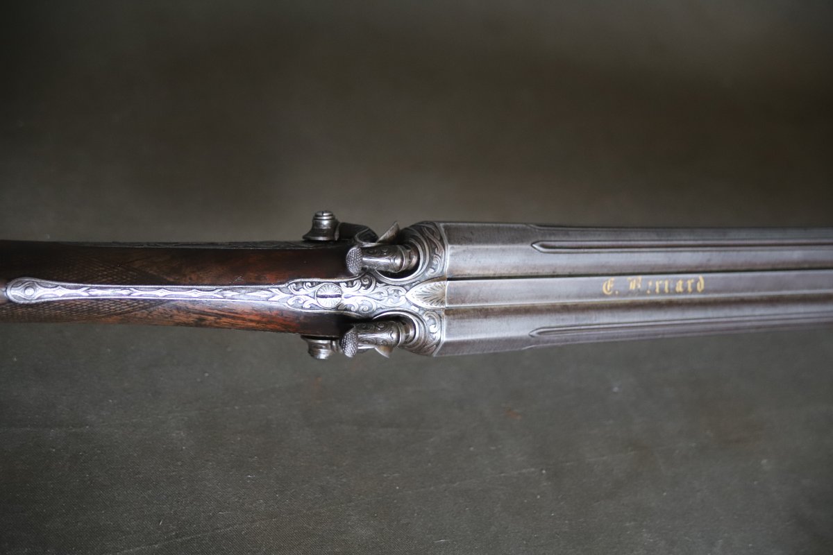 Fusil De Chasse Calibre 16  à Percussion Centrale Et Chiens Extérieurs - Fin 19ème, Catégorie D-photo-3