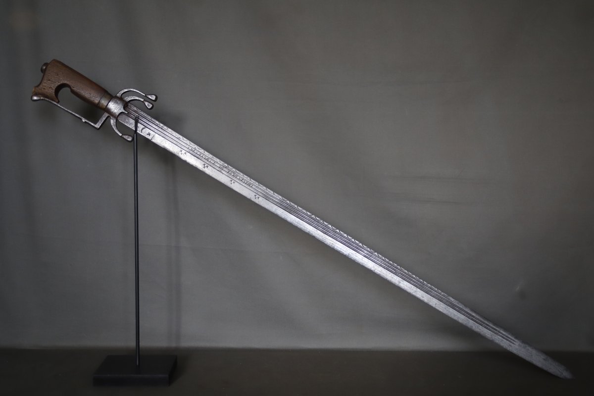 Moroccan Nimcha Sword With Strong European Blade - Morocco, 17th Century-photo-2