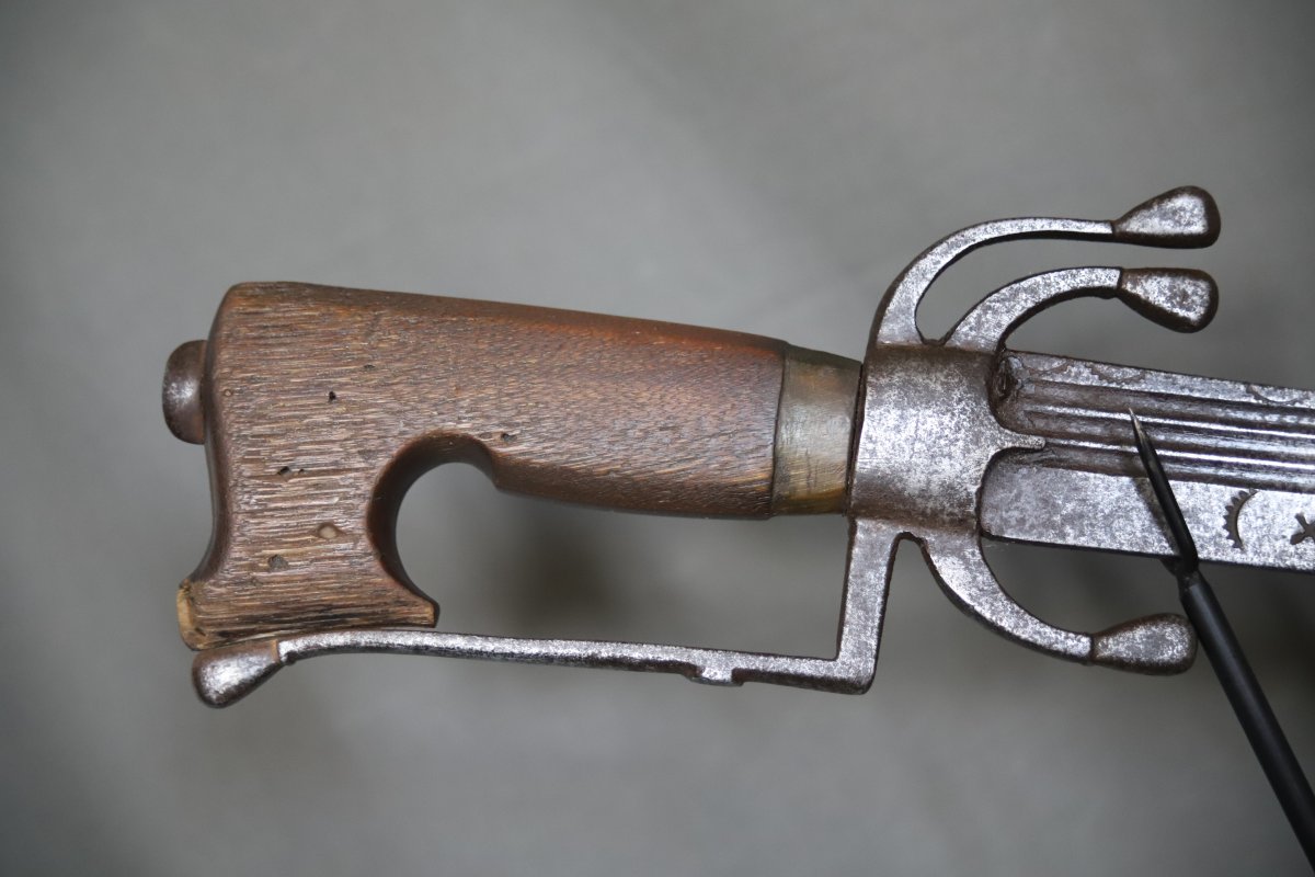 Moroccan Nimcha Sword With Strong European Blade - Morocco, 17th Century-photo-4