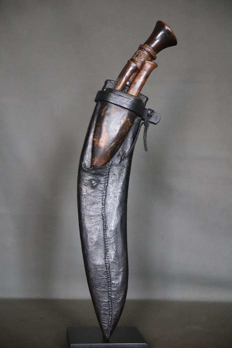 Large Nepalese Kukuri Knife (kukri, Khukri) - Nepal, 1st Half 20th Century-photo-3