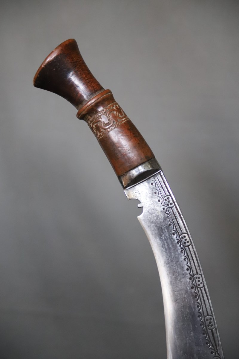 Large Nepalese Kukuri Knife (kukri, Khukri) - Nepal, 1st Half 20th Century-photo-5
