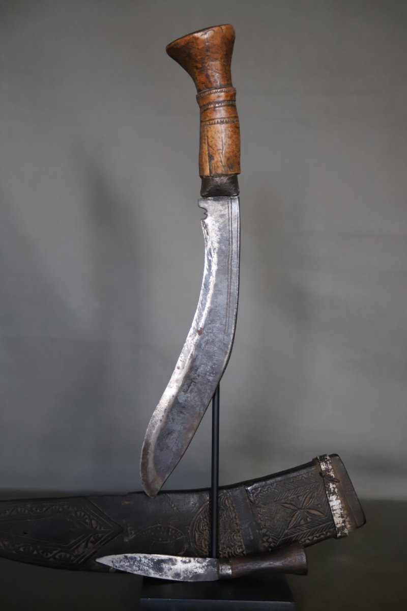 Nepalese Kukuri Knife (kukri, Khukri) - Nepal, Mid-20th Century-photo-3