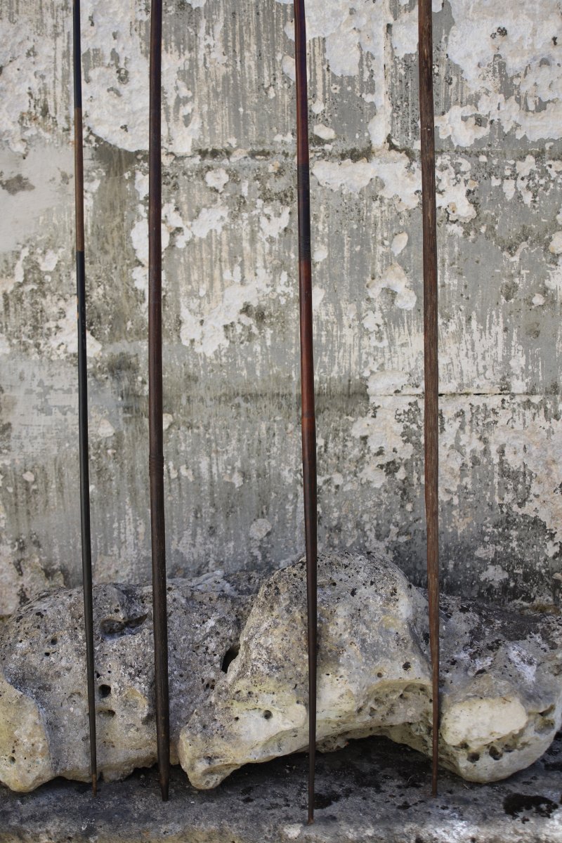 Four Wooden Kanak Spears - New Caledonia, Late 19th To Early 20th Century-photo-3