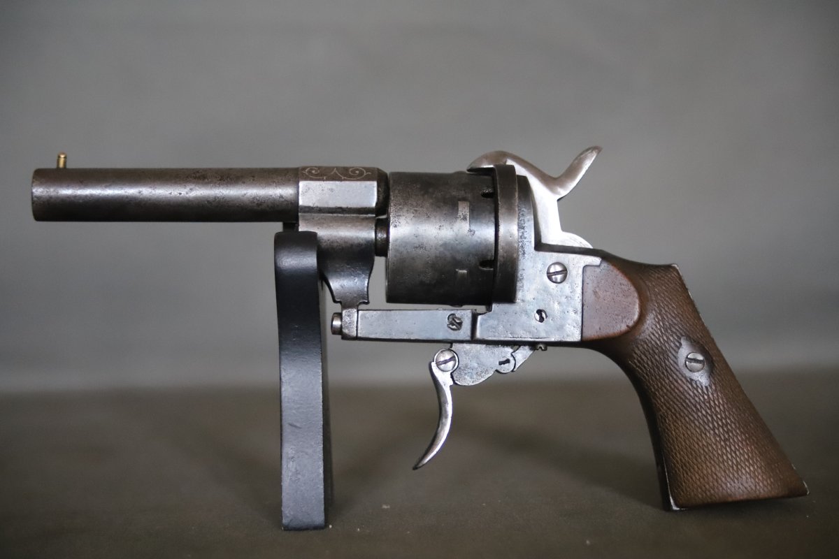 Revolver à broche calibre 9mm - Espagne, Eibar, 2nde moitié du 19ème siècle -photo-3