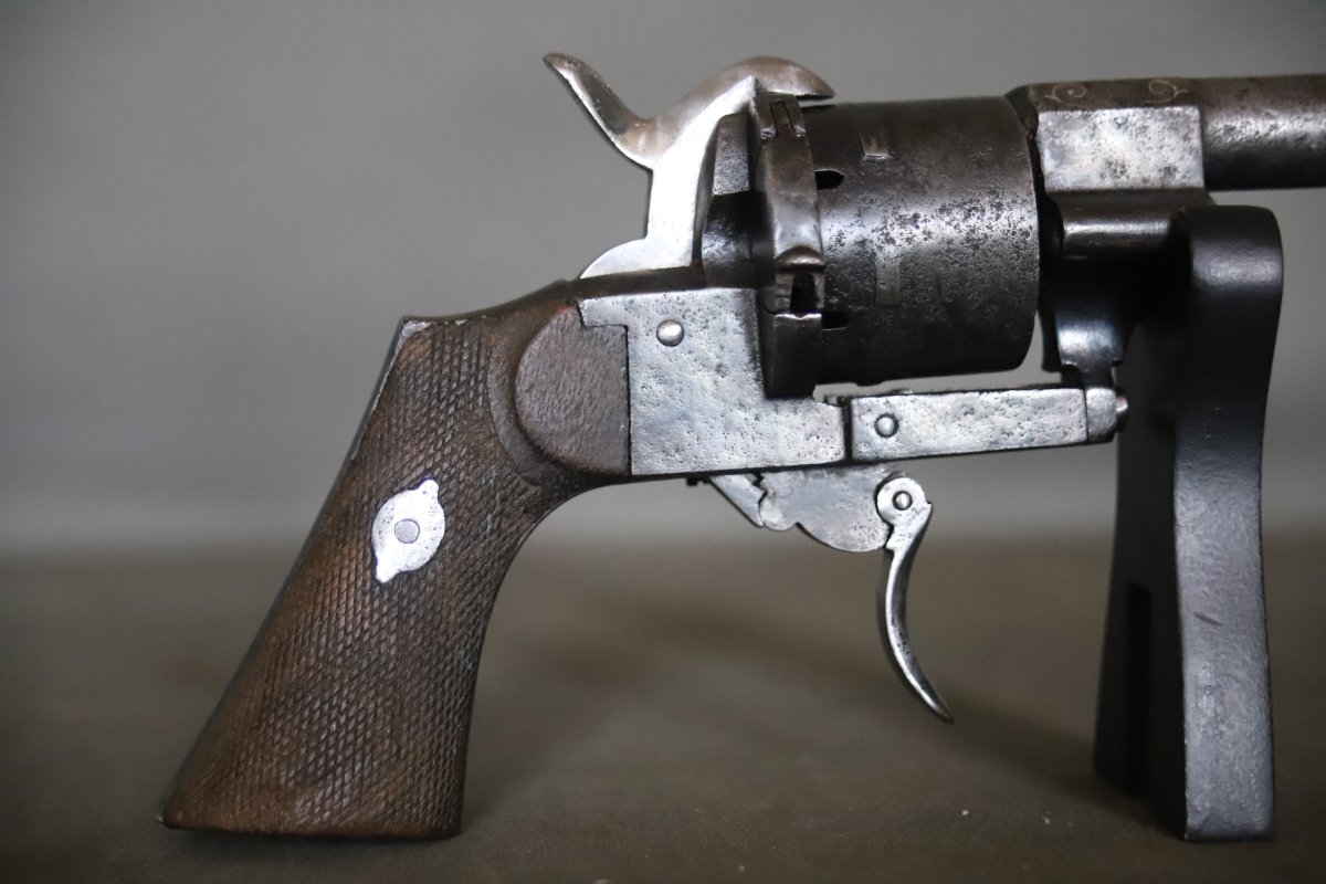 Revolver à broche calibre 9mm - Espagne, Eibar, 2nde moitié du 19ème siècle -photo-4