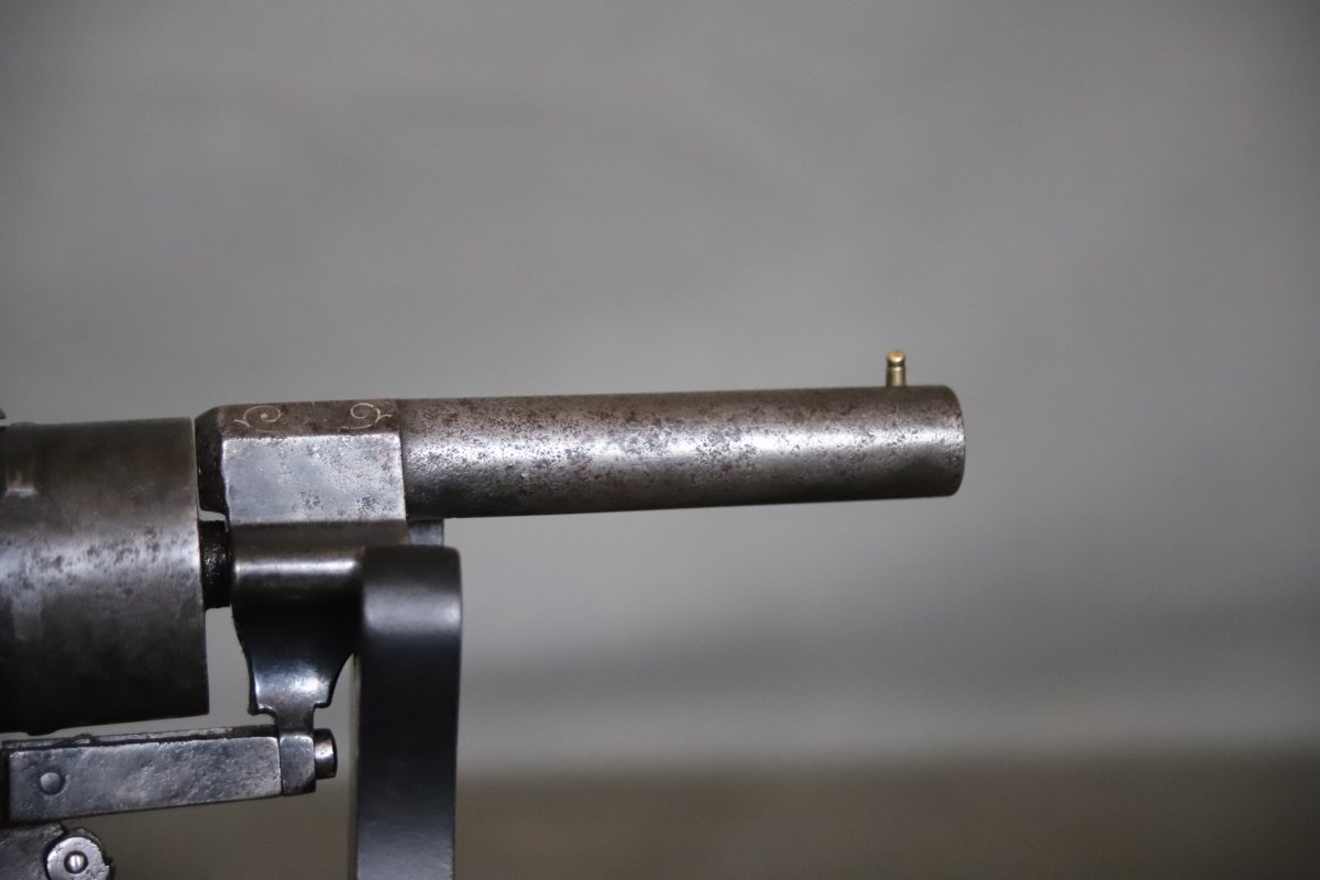 Revolver à broche calibre 9mm - Espagne, Eibar, 2nde moitié du 19ème siècle -photo-1