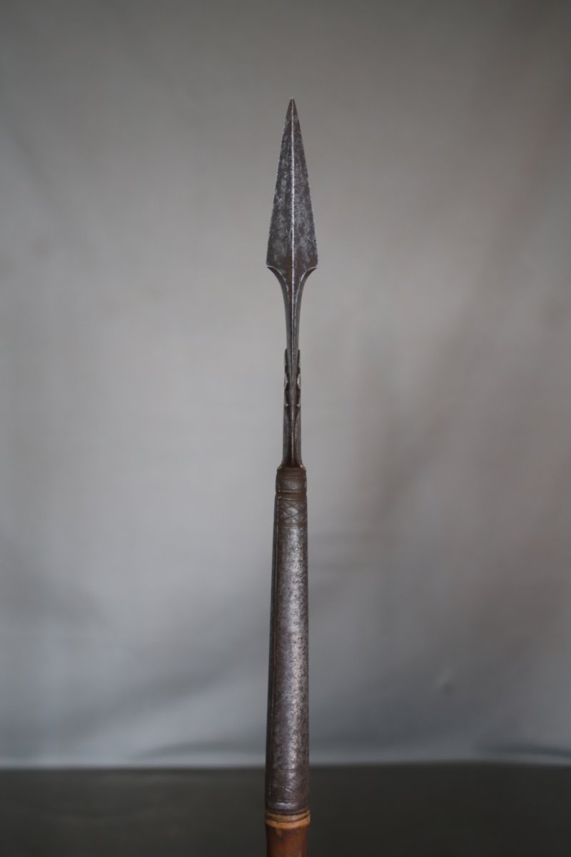 Indian Short Spear With Reinforced Tip - India, 18th–19th Century-photo-1