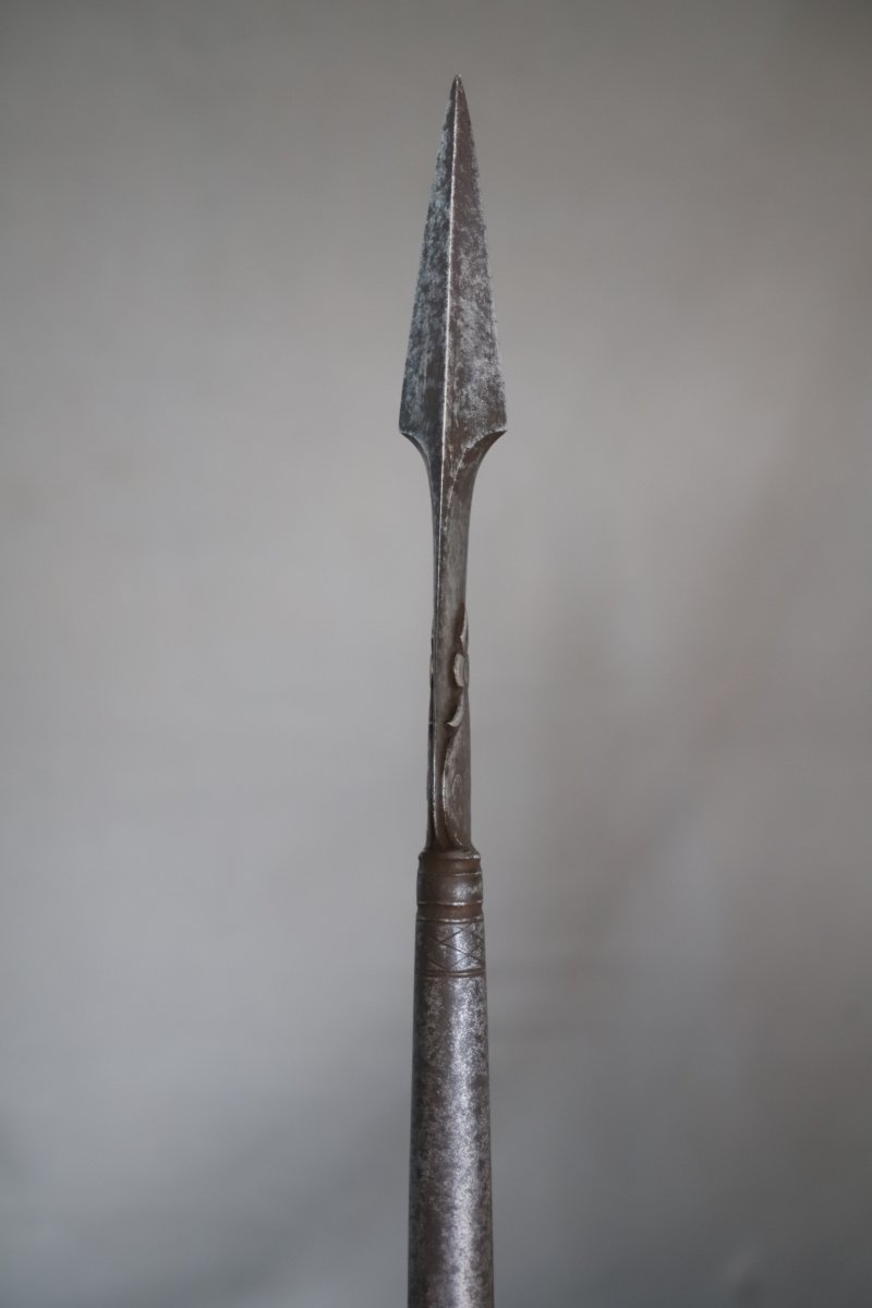 Indian Short Spear With Reinforced Tip - India, 18th–19th Century-photo-3