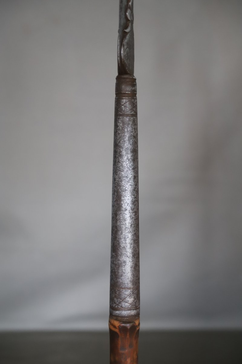 Indian Short Spear With Reinforced Tip - India, 18th–19th Century-photo-4