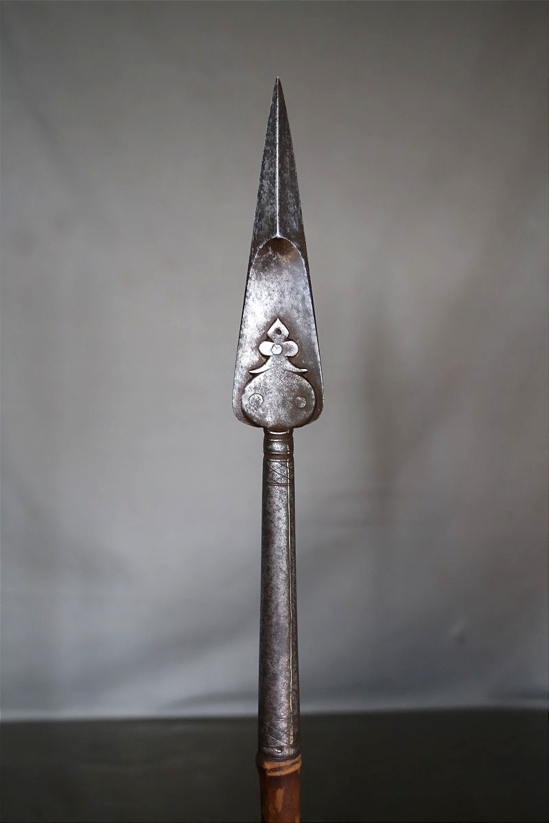 Indian Short Spear With Reinforced Tip - India, 18th–19th Century