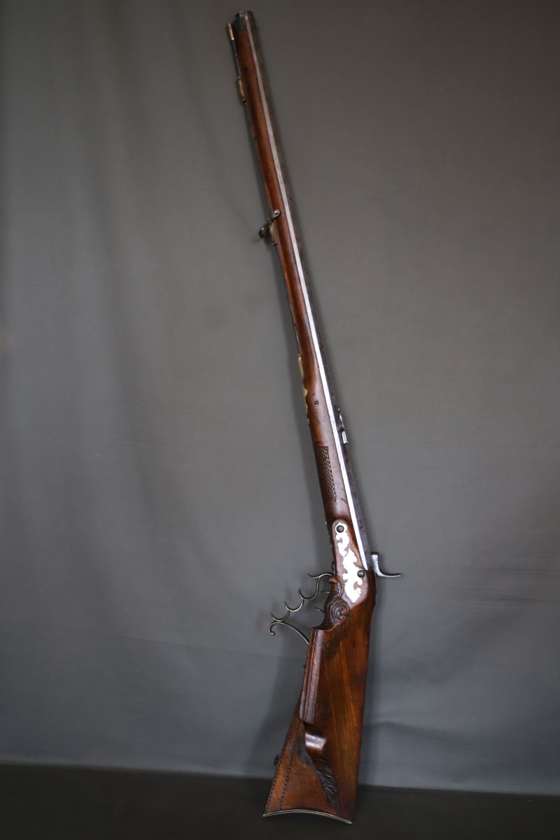 Heavy-barreled Precision Rifle - Possibly German, 19th Century-photo-3