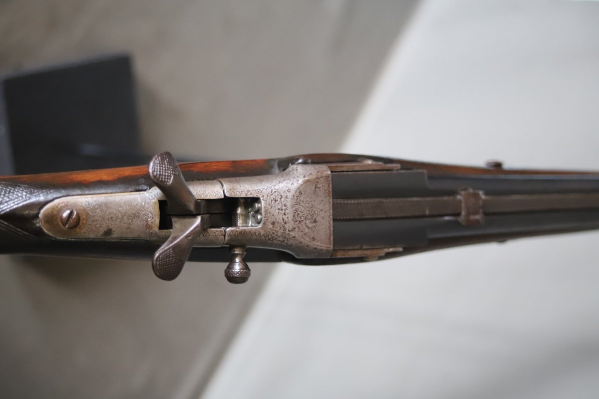 Carabine à canons juxtaposés système Warnant 9mm flobert - Fin 19ème siècle -photo-2