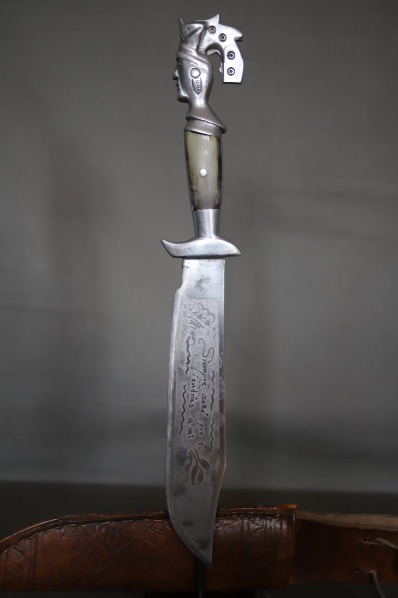 Antique Large Mexican Knife - Mexico, Oaxaca, Probably From The 1960s–70s-photo-3