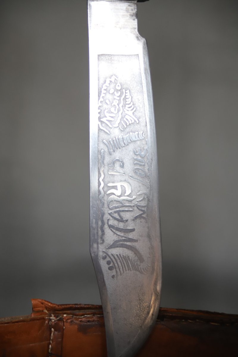 Antique Large Mexican Knife - Mexico, Oaxaca, Probably From The 1960s–70s-photo-1