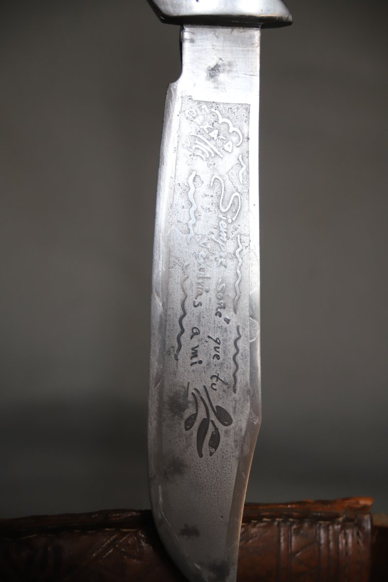 Antique Large Mexican Knife - Mexico, Oaxaca, Probably From The 1960s–70s-photo-3