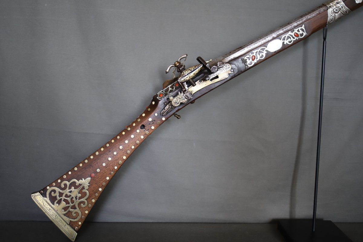 1837, Capture Of Constantine - Algerian Moukhala Flintlock Rifle-photo-1