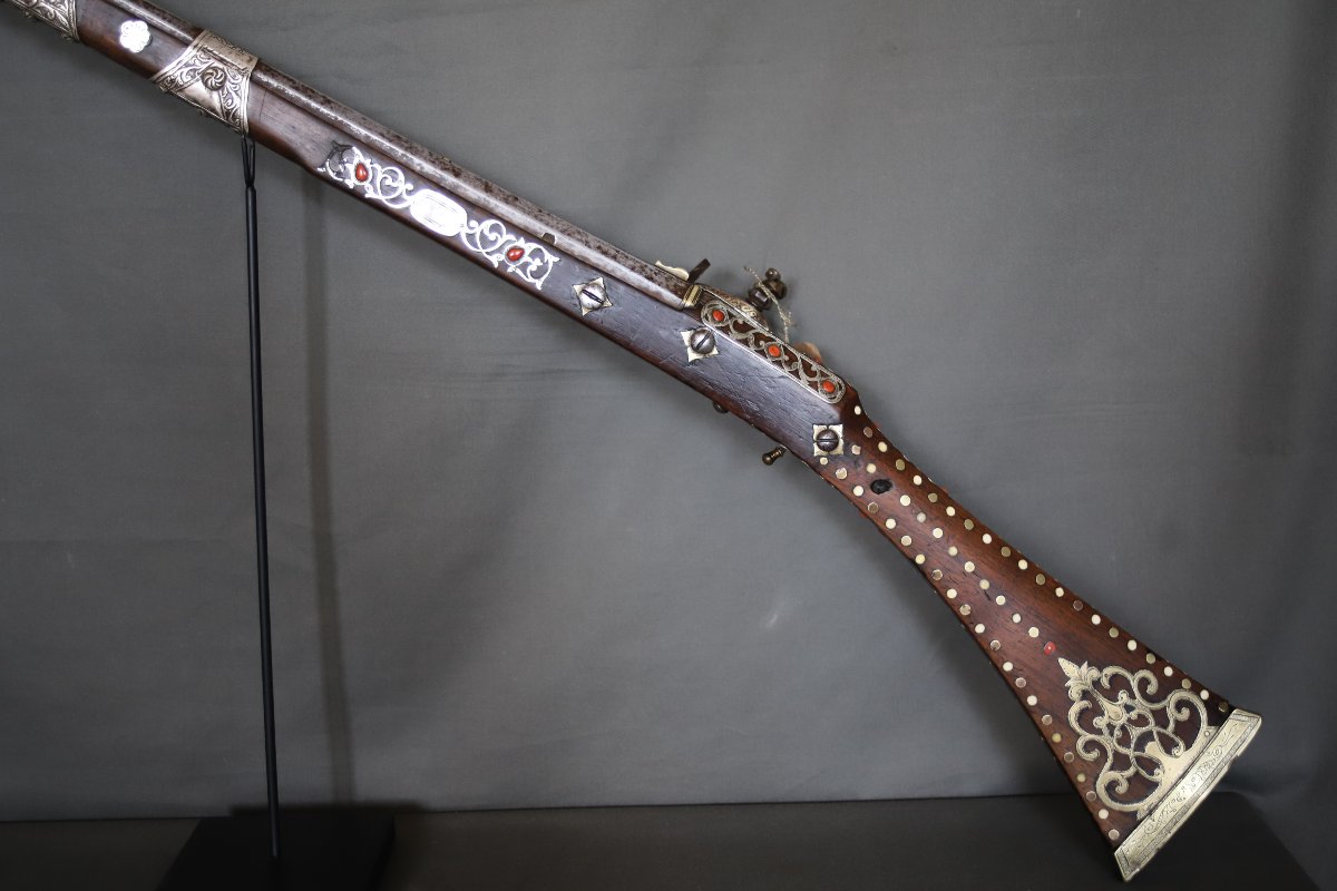 1837, Capture Of Constantine - Algerian Moukhala Flintlock Rifle-photo-4