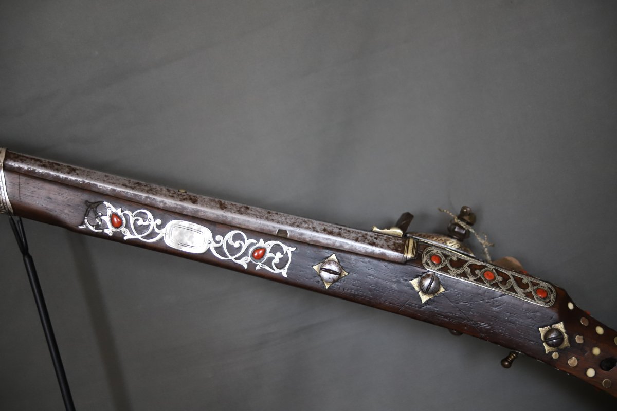 1837, Capture Of Constantine - Algerian Moukhala Flintlock Rifle-photo-5