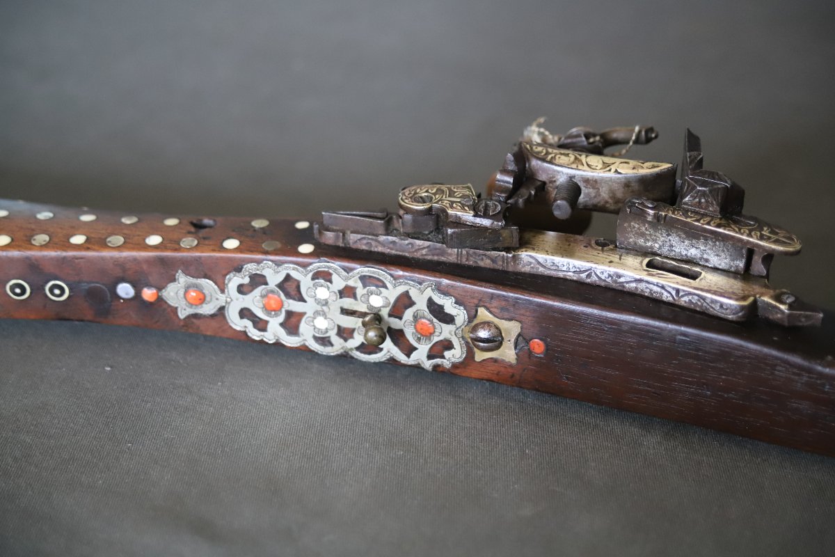 1837, Capture Of Constantine - Algerian Moukhala Flintlock Rifle-photo-7