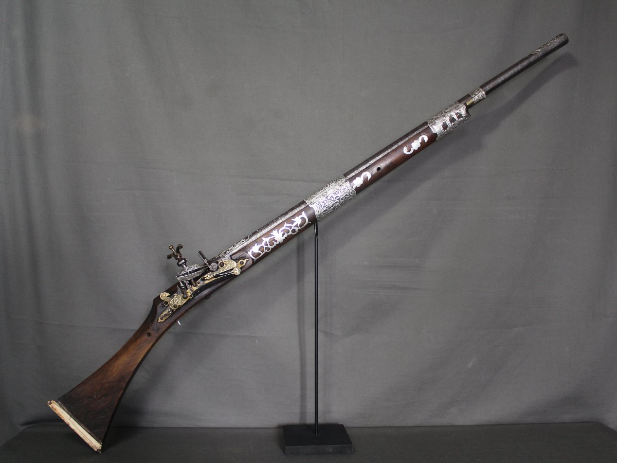 Algerian Moukhala Carbine With Damask Barrel—algeria, Dated 1855 -photo-2