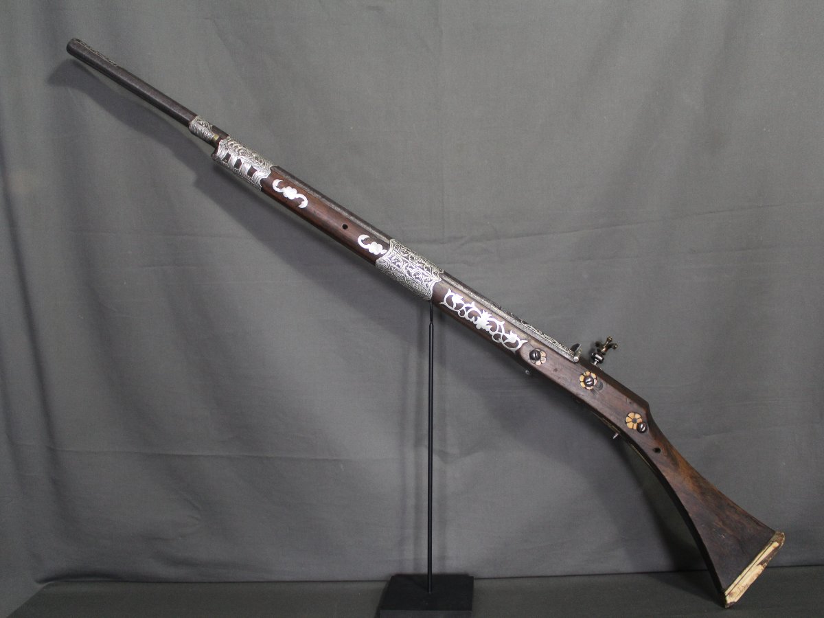Algerian Moukhala Carbine With Damask Barrel—algeria, Dated 1855 -photo-3