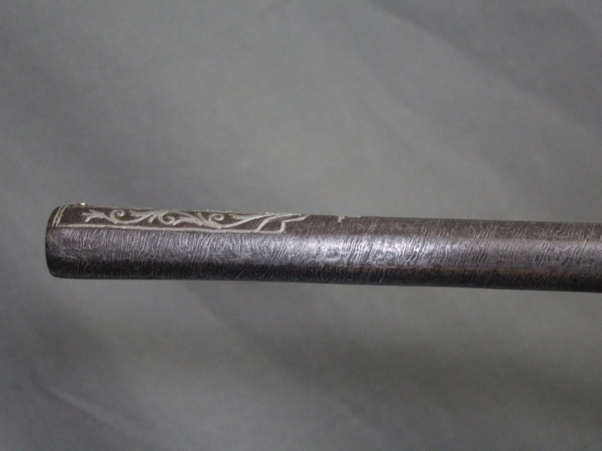Algerian Moukhala Carbine With Damask Barrel—algeria, Dated 1855 -photo-4