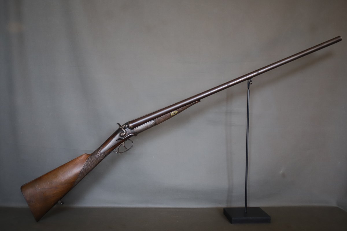 24-caliber Side-by-side Hunting Shotgun - France, Late 19th Century -photo-2