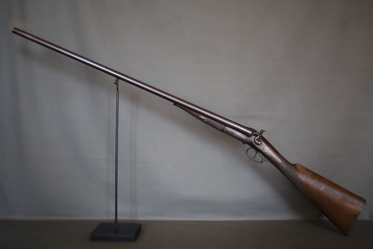 24-caliber Side-by-side Hunting Shotgun - France, Late 19th Century -photo-3