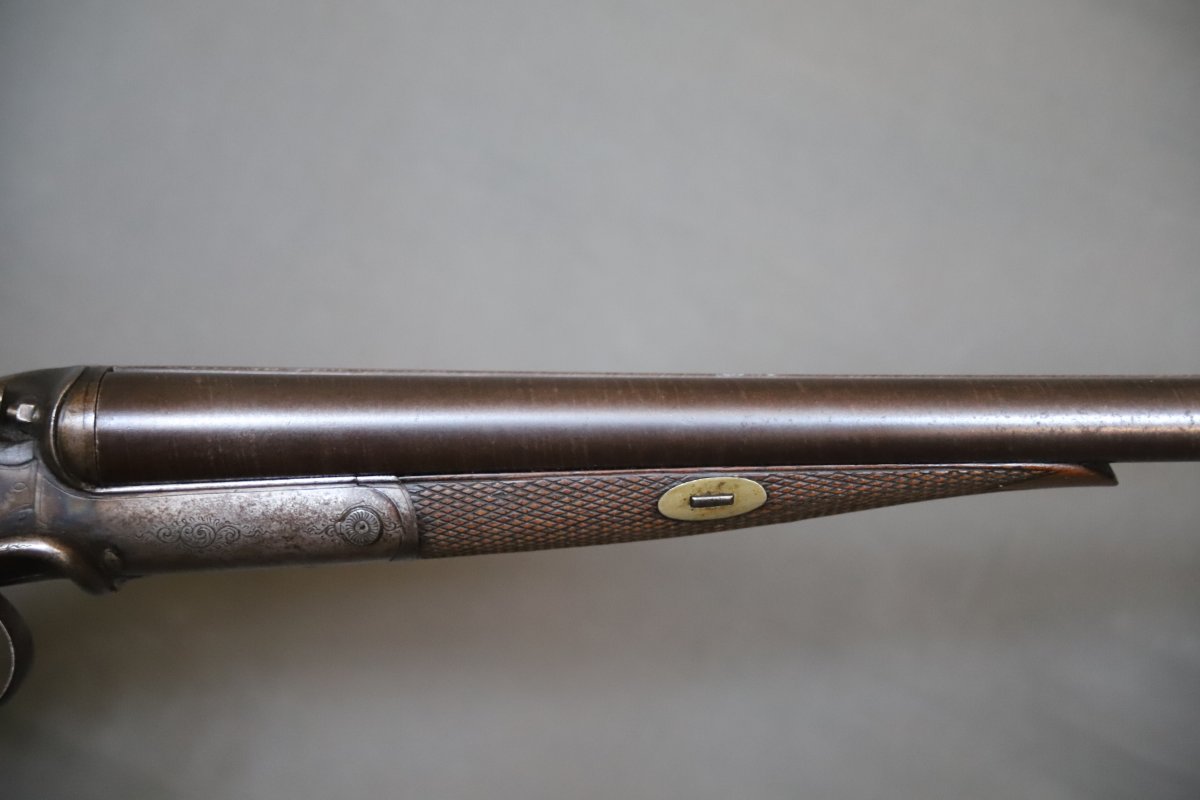 24-caliber Side-by-side Hunting Shotgun - France, Late 19th Century -photo-3