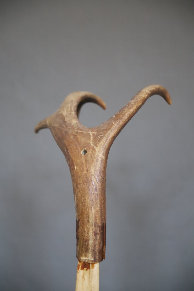 Couteau traditionnel Sami en os et bois de renne - Scandinavie, 20ème siècle   -photo-4