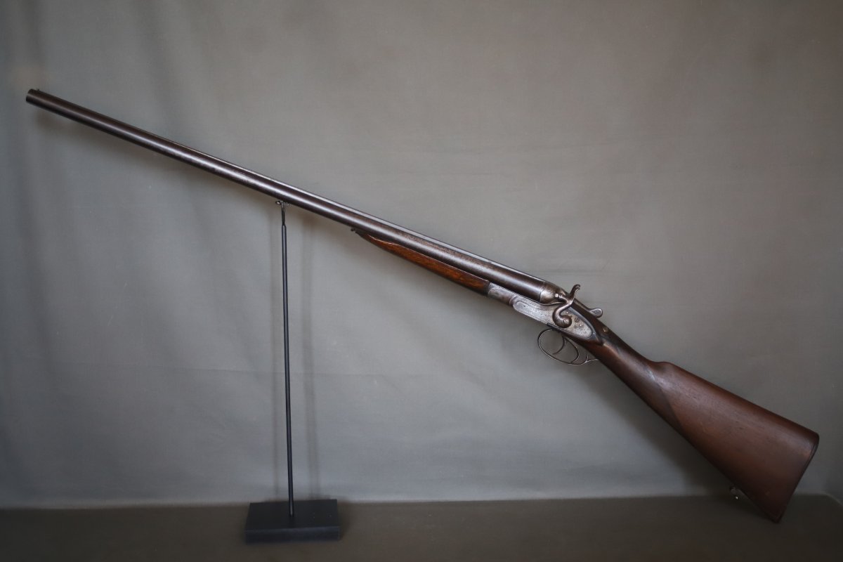 Fusil De Chasse Calibre 16/65 à Percussion Centrale Et Chiens Extérieurs - Fin 19ème-photo-2