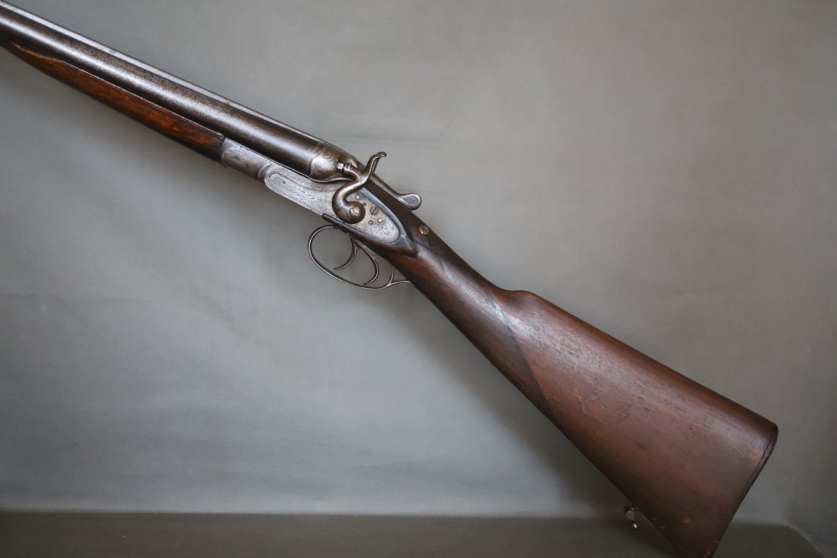 Fusil De Chasse Calibre 16/65 à Percussion Centrale Et Chiens Extérieurs - Fin 19ème-photo-4