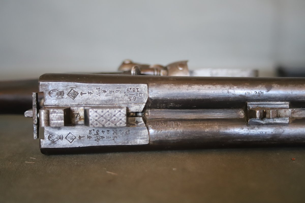 Fusil De Chasse Calibre 16/65 à Percussion Centrale Et Chiens Extérieurs - Fin 19ème-photo-8