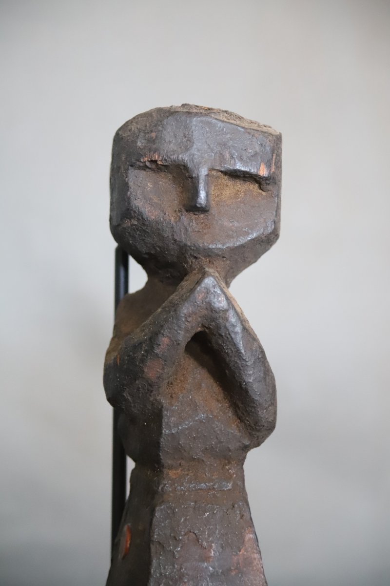 Anthropomorphic Statuette Of A Protective Guardian—himalayas, Nepal, Mid-20th Century Or Earlier-photo-4