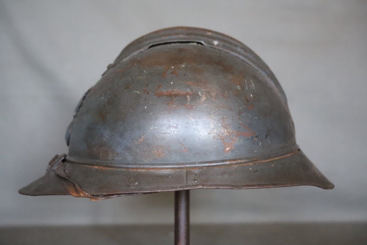 French Adrian Model 1915 Infantry Helmet - France, World War I-photo-4