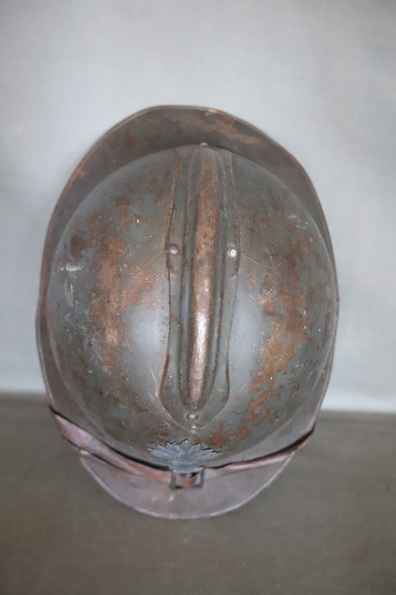 French Adrian Model 1915 Infantry Helmet - France, World War I-photo-2