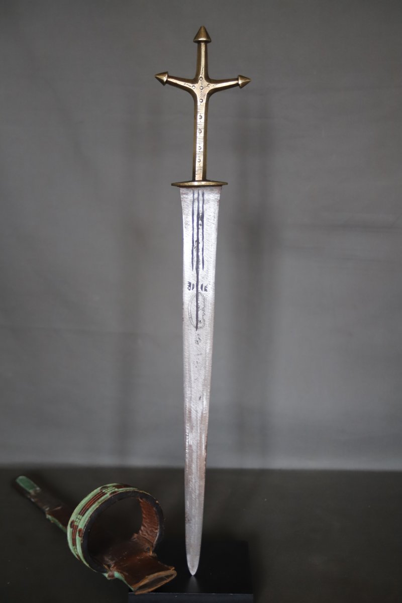 Long Tuareg Arm Dagger - Southern Algeria, Niger, Mid-20th Century-photo-4