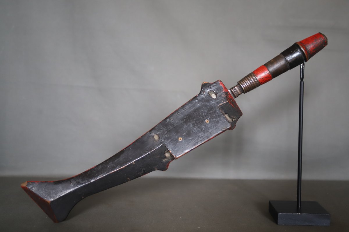 A Long Indigenous Taiwanese Dagger Known As A "lalaw"—formosa (taiwan), Early 20th Century Or Earlier-photo-2