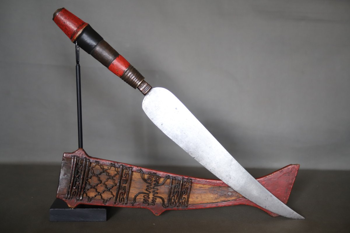 A Long Indigenous Taiwanese Dagger Known As A "lalaw"—formosa (taiwan), Early 20th Century Or Earlier-photo-3