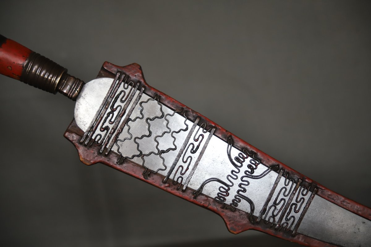 A Long Indigenous Taiwanese Dagger Known As A "lalaw"—formosa (taiwan), Early 20th Century Or Earlier-photo-2