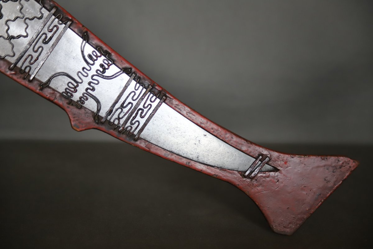 A Long Indigenous Taiwanese Dagger Known As A "lalaw"—formosa (taiwan), Early 20th Century Or Earlier-photo-3